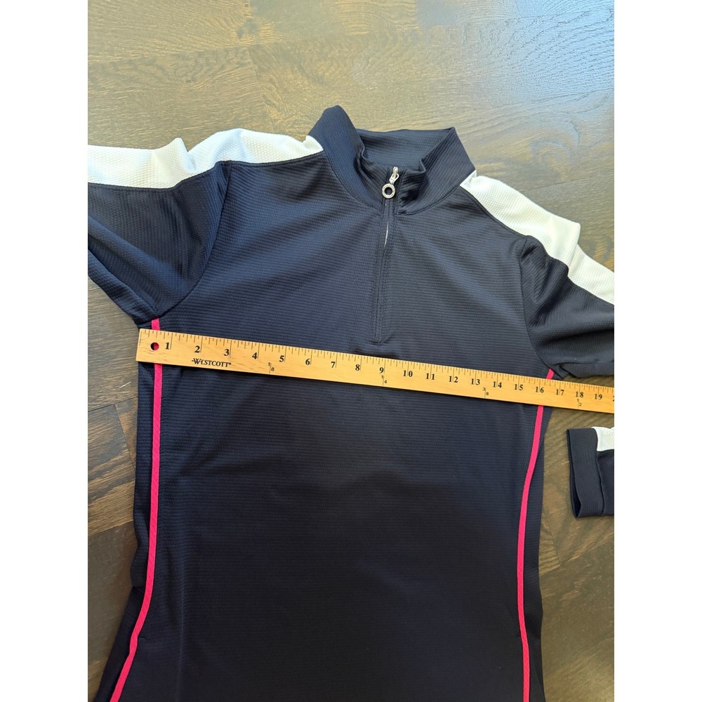 Daily Sports Womens Navy Blue Long Sleeve Quarter Zip Golf Dress Side Pockets S - Picture 6 of 9